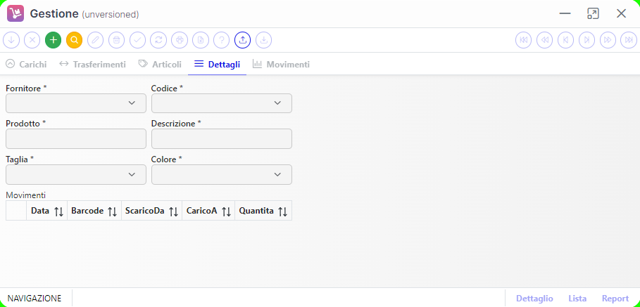 Demo software personalizzato abbigliamento